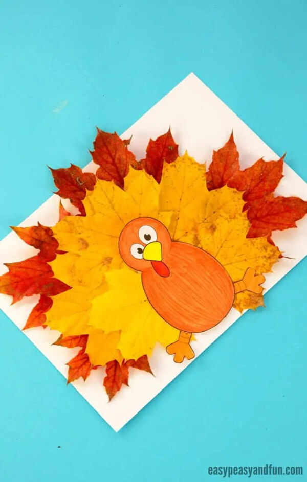 Leaf Turkey Thanksgiving Craft & Activities For kids