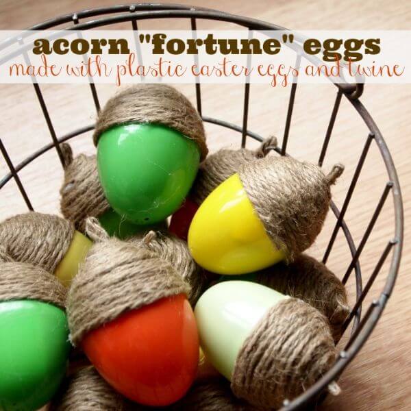 Plastic Egg Craft Ideas For Kids Acorn Fortune Eggs Easter Crafts 