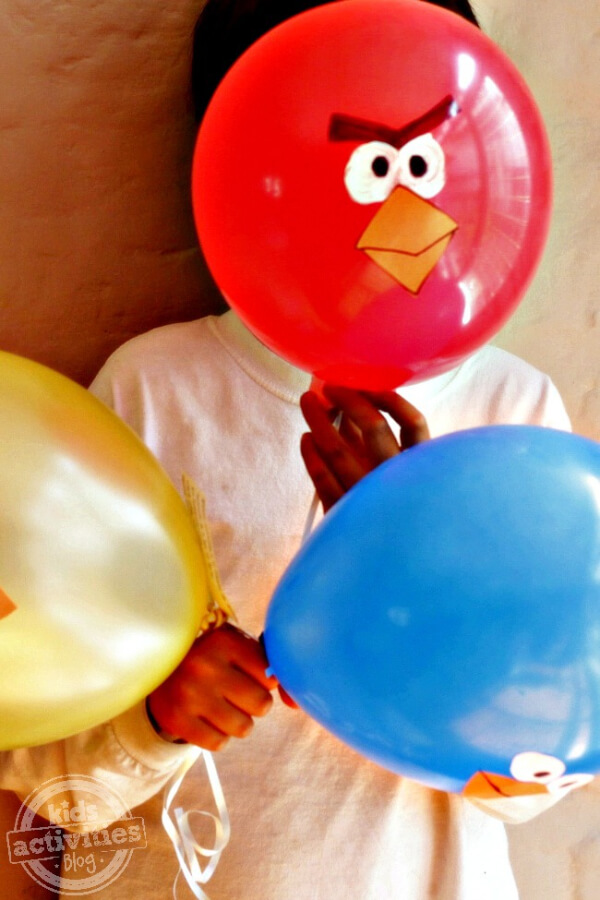 Angry Birds Shaped Balloon Game Idea For Kids : Fun Balloon Games For Kids