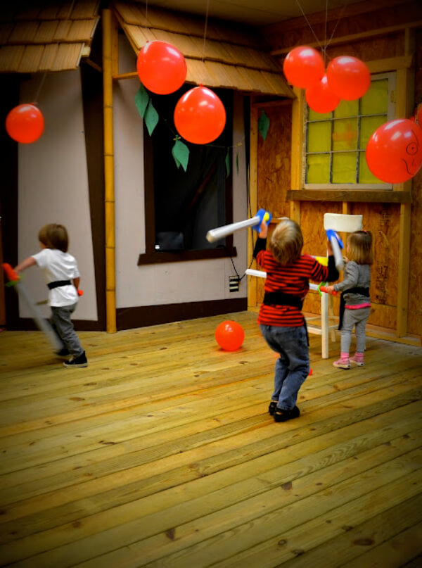 'Ninja Kids' Easy Balloon Bursting Game Idea For Kids : Fun Balloon Games For Kids