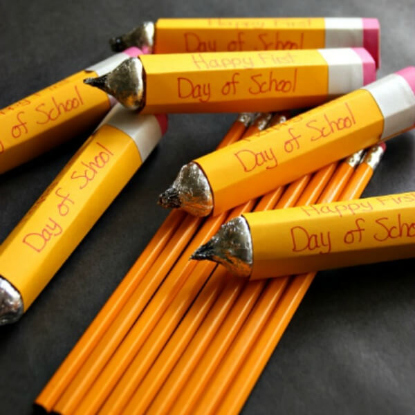 Back-to-School Candy Pencils Crafts For Kids