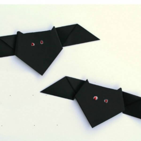 Easy To Make Origami Bat Craft For Kindergarteners
