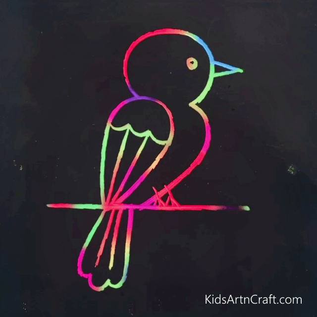 Easy Color Pencil Drawings for Kids Bird