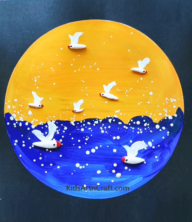 Beautiful Flying Swan's Art For Kids