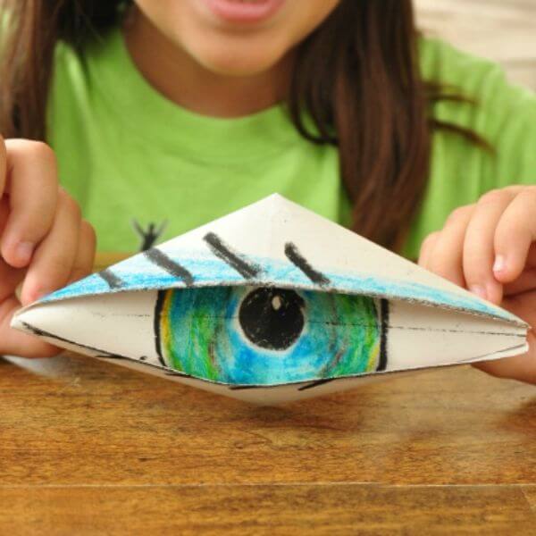 Beautiful Origami Blinking Eyeball Paper Craft For Preschoolers