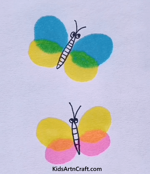 Simple Drawing & Coloring Ideas for Kids Butterfly