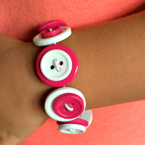 DIY Bracelets For Kids Button Bracelets Craft for kids