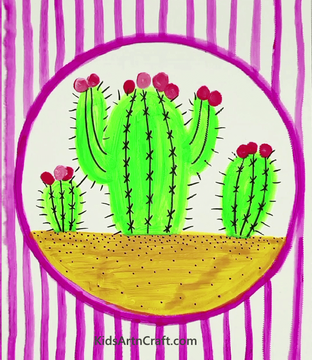 Easy Painting Hacks For Kids & Adults Beautiful Cactus Art For kids