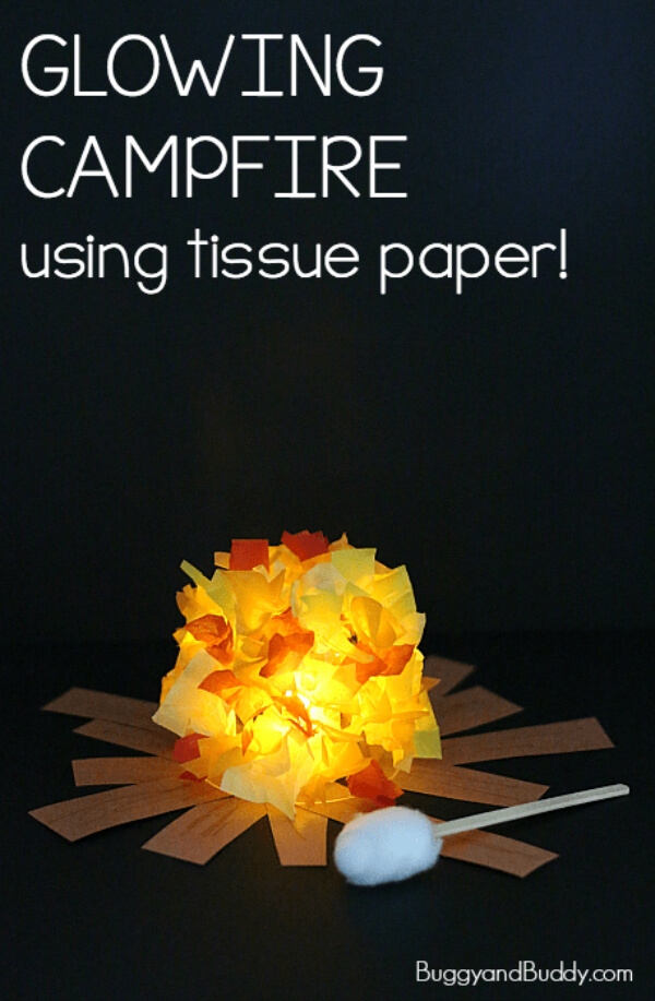Glowing Tissue Paper Craft For Kids 