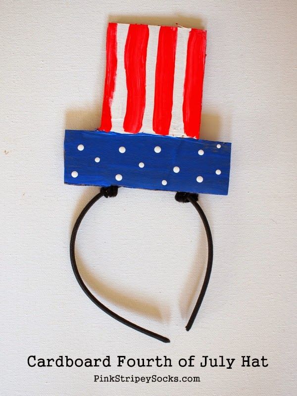 Cardboard Fourth Of July Hats Activity For Preschoolers