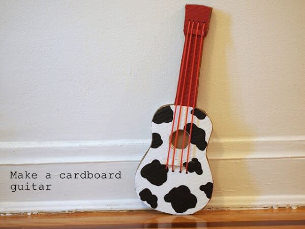 DIY Musical Instruments for Kids Cardboard Guitar