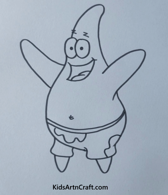Easy Animal Drawings For Kids Patrick Star