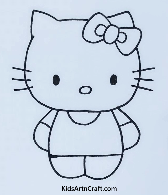 Easy Cartoon Animal Drawings for Kids Cute Cat Drawing