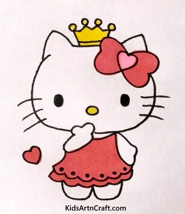 Cute Easy Drawings For kids Cute Kitty Princess Drawing For Kids