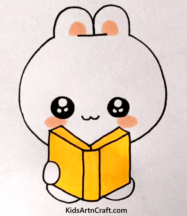 Cute Animal Drawings For Kids Animal with a Book
