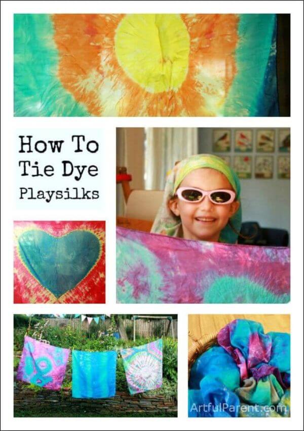 Tie-Dye Craft Ideas For Kids Cool Tie and Dye Scarf