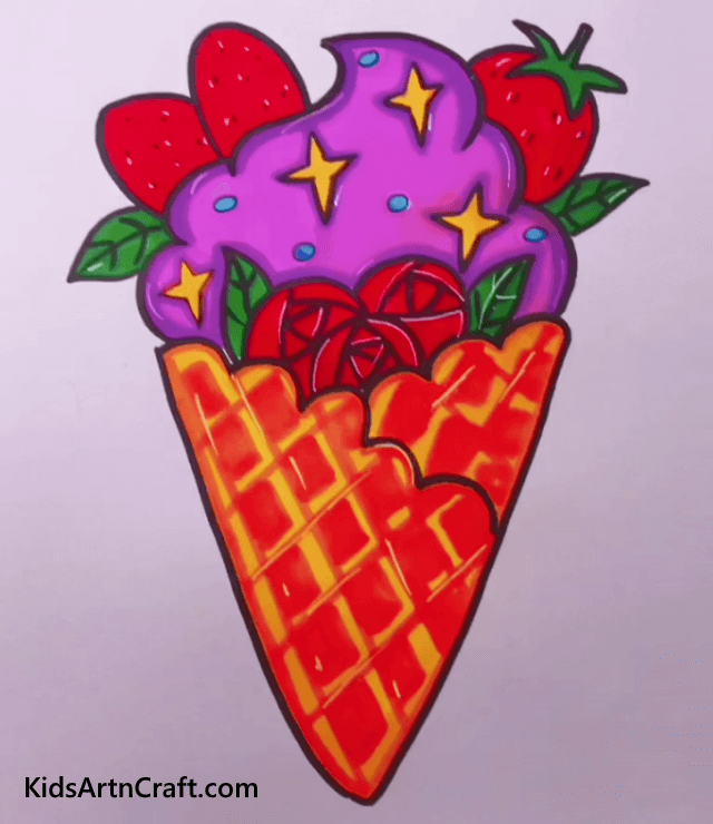 Cone Strawberry Ice-Cream