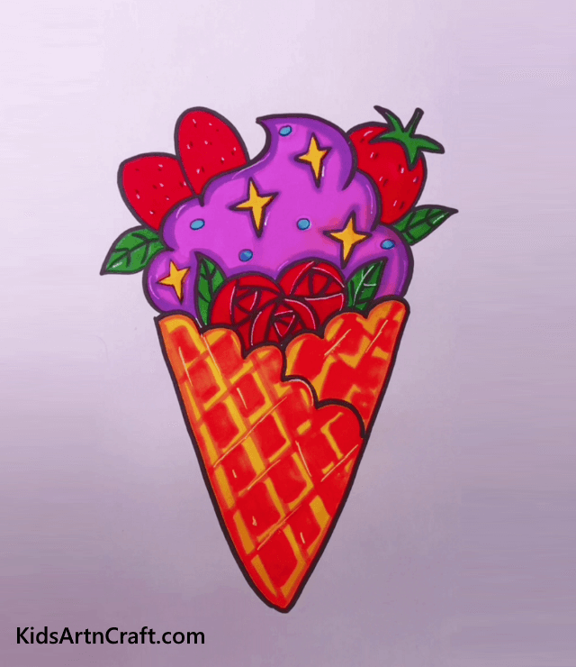 Cute Ice- Cream Drawing For Kid