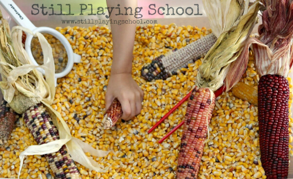 Indian Corn Activity For Motor Play Sensory Bin Craft Ideas For Kids