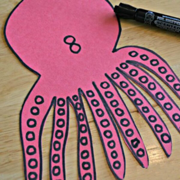 DIY Simple Paper Octopus Number Counting Game For Kids