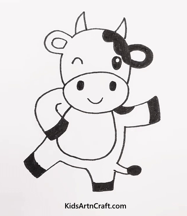  Beautiful Animal Drawings For Kids Cow