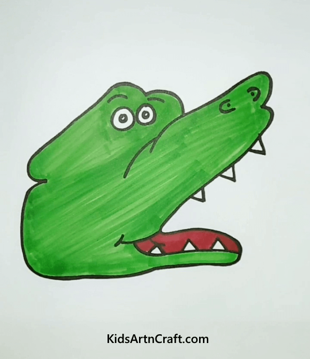 Crocodile Animal Drawing For Kids
