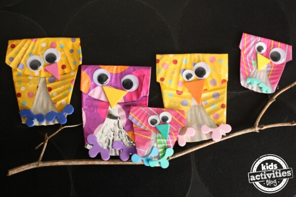 Cute Owl Decoration Craft Using Googly Eyes & Card Foam - Arts and Crafts with Owls for the Young 