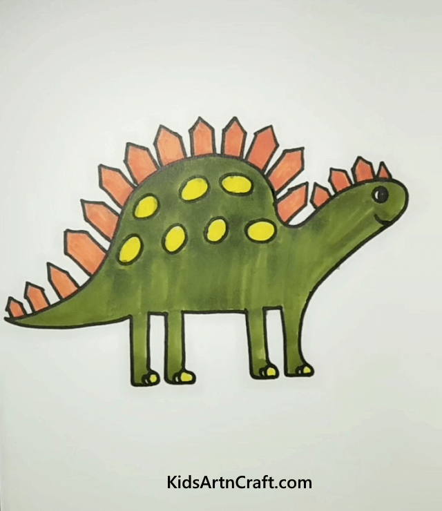 Colorful Animal Drawings for Kids Dinosaurs