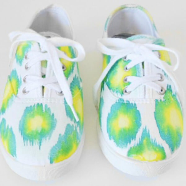 DIY Dyed Ikat Sneakers For Men Upcycled Ideas For Kids