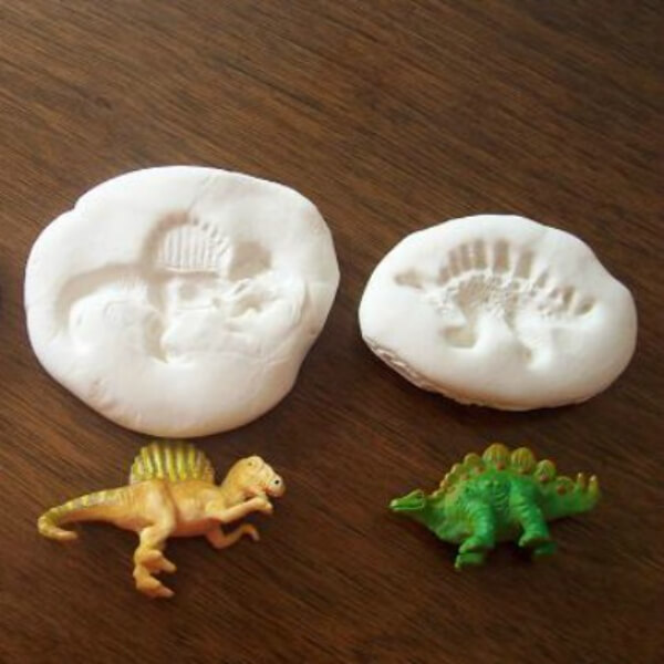 DIY Dinosaur Print Craft On Clay