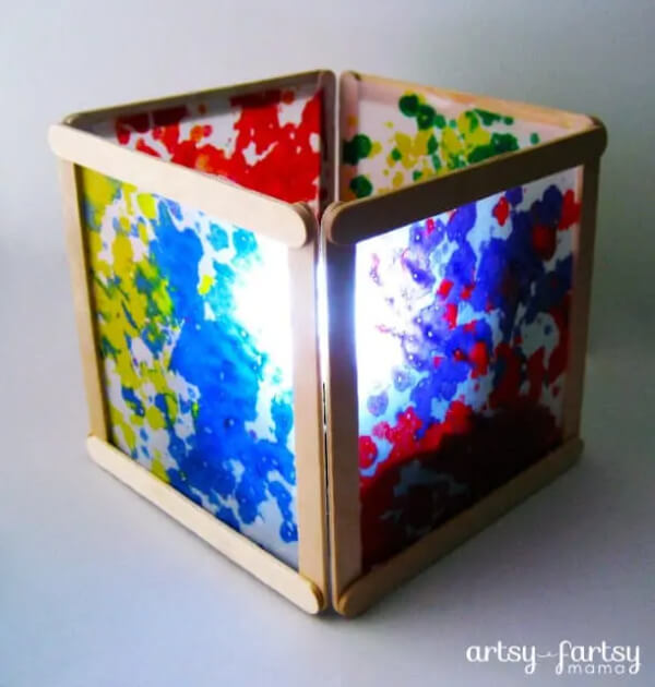 DIY Wax Paper Lantern Craft For Kids