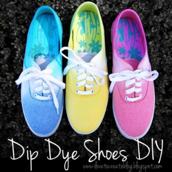 DIY Tie-Dye Sneakers Upcycled Ideas for kids