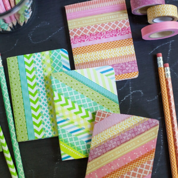 Back-to-School Pencil & Notebook Tape Covers Crafts For Kids
