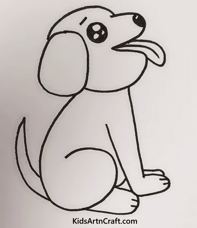 Easy Animal Drawings Cute Doggy