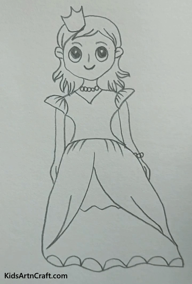 Simple Girl Drawing Ideas for Kids Princess