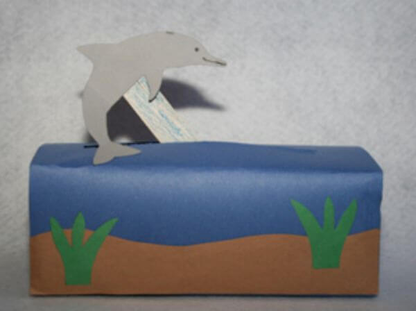 Fun Dolphin Craft and Activities Dolphin craft with a box