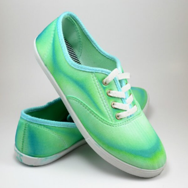 Dyed Upcycled  Sneaker Ideas for kids - Making the Most Out of Old Shoes For Kids