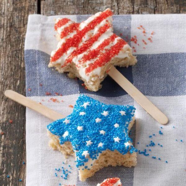 Easy Crispy Star Pops Recipe For 4th of July Party