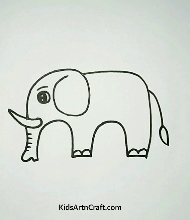 Easy To Make Animal Drawings For Kids Easy Elephant