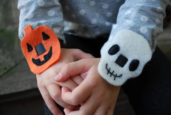Cute No-Sew Pumpkin Bracelet Art & Craft For Kids