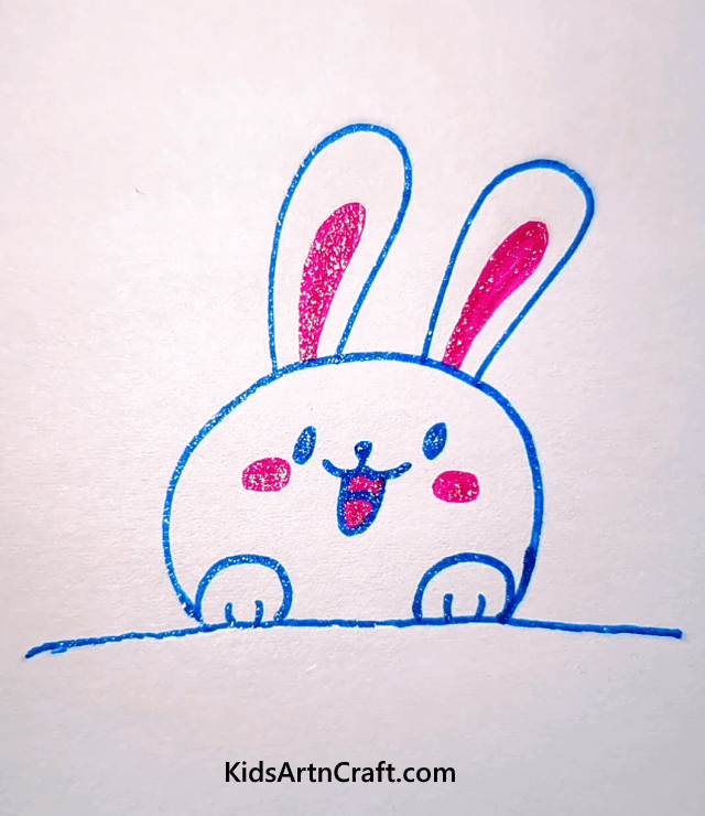 Easy Glitter Pen Drawings For Kids Happy bunny buddy