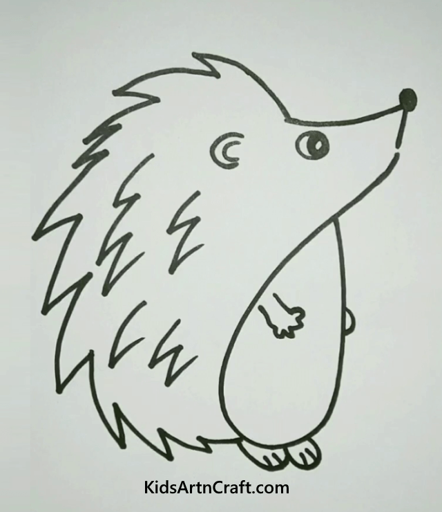 Easy To Make Animal Drawings For Kids Hedgehog