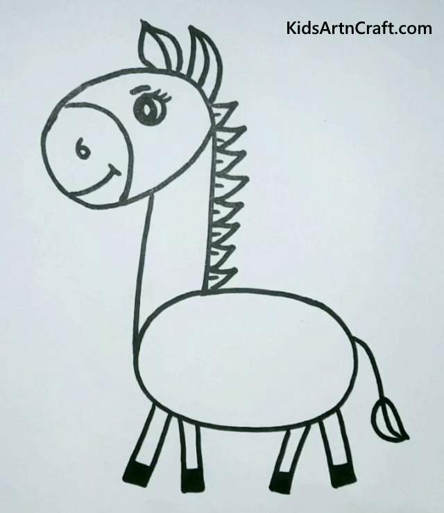 Easy To Make Animal Drawings For Kids Horse