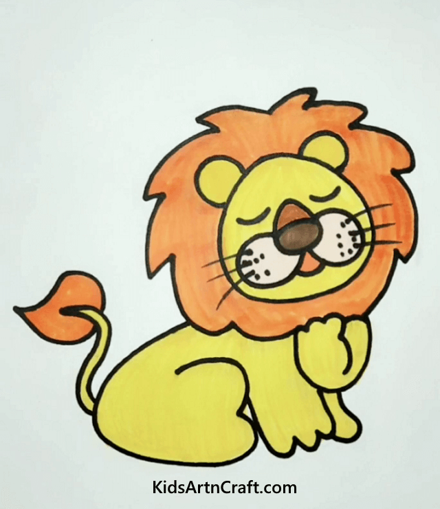 Easy To Make Animal Drawings For Kids Lion