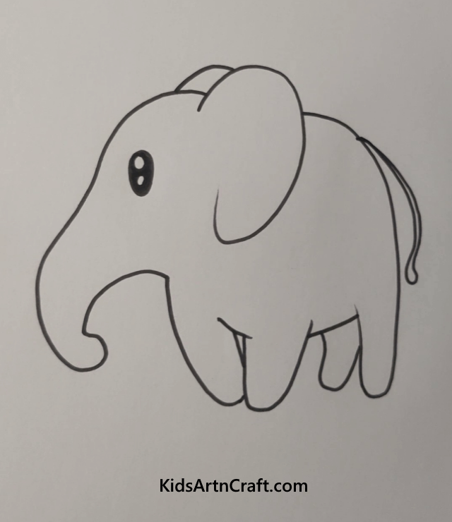 Easy Animal Drawings For Kids Elephant