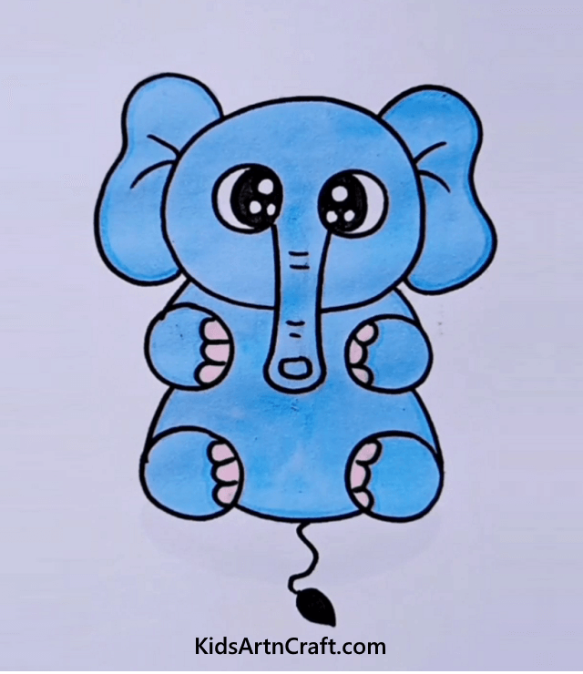 Cute Animal Painting Ideas for Kids Elephant