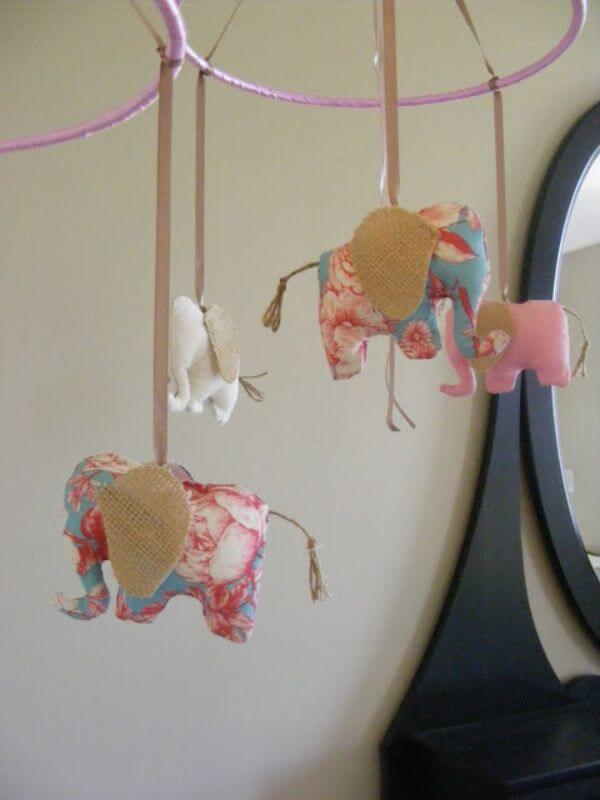 Homemade Elephant Baby Mobile Craft Ideas