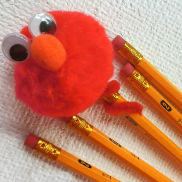 A Preschooler's Elmo Pencil Topper