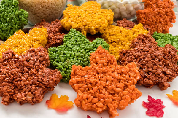 Fall Leaves Rice Krispie Treats Fall Crafts To Make With Kids