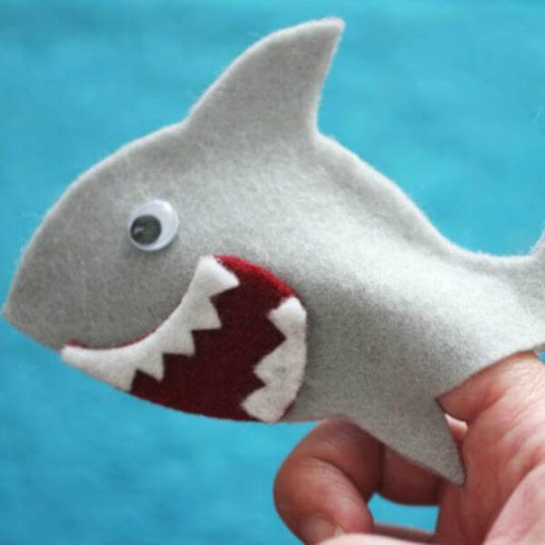Finger Puppet Shark Craft Ideas For Kids